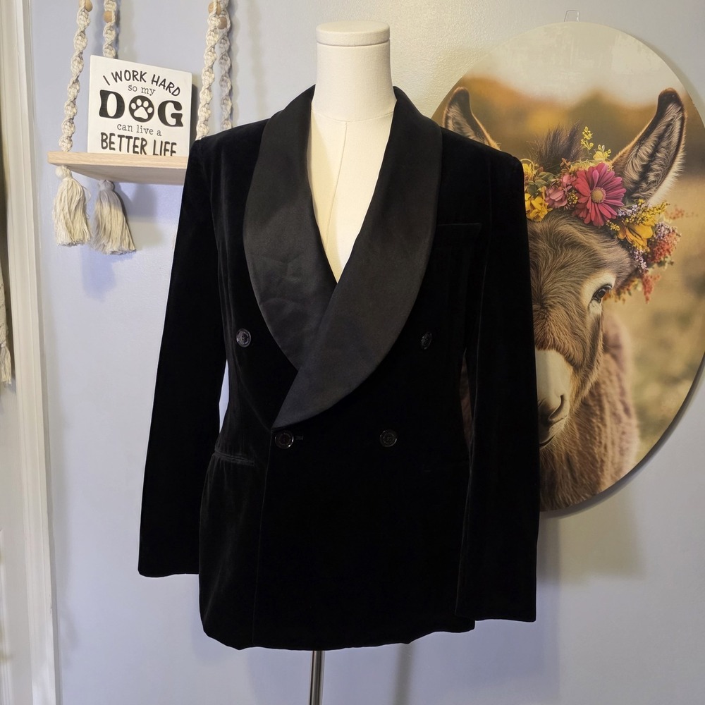 Ralph Lauren Purple Label Gregory Velvet Tuxedo Jacket Womens 8 $2490